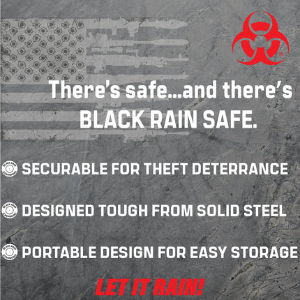 Black Rain Ordnance - Security Safe w/ Biometric Fingerprint or KeyPad Lock (Black)
