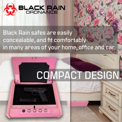 Black Rain Ordnance - Security Safe w/ Biometric Fingerprint or KeyPad Lock (Pink)