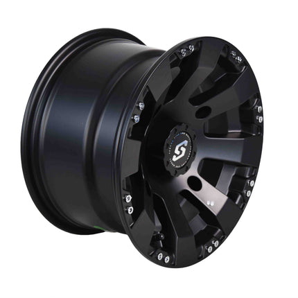 Sedona 570-1146 Spyder 12x7 4+3 Offset 4/156  Satin Black Aluminum Wheel