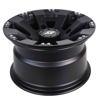 Sedona 570-1146 Spyder 12x7 4+3 Offset 4/156  Satin Black Aluminum Wheel