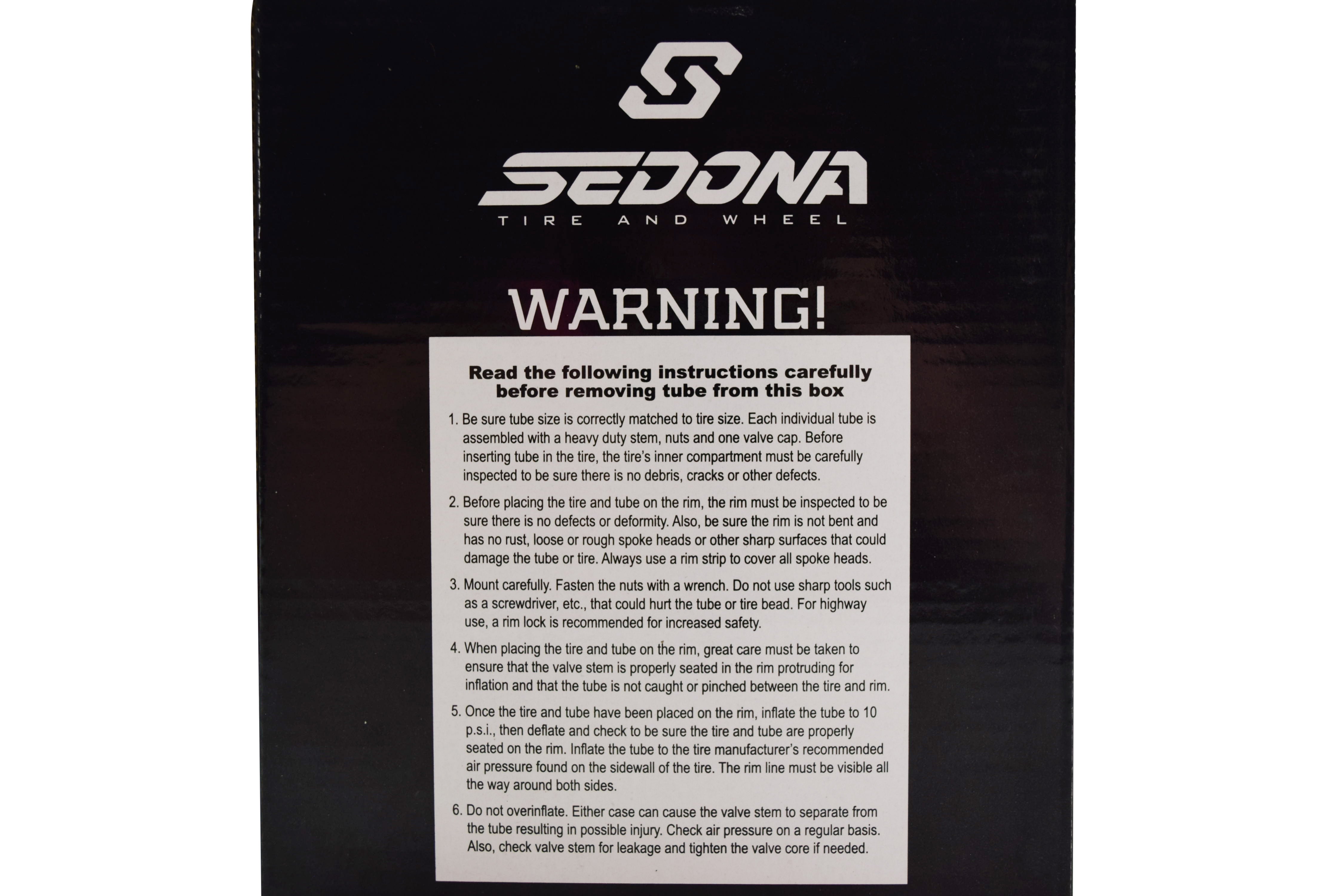 Sedona 87-0154 2.25/2.50-17 TR-4 Stem 2mm Pinch Resistant Inner Tube