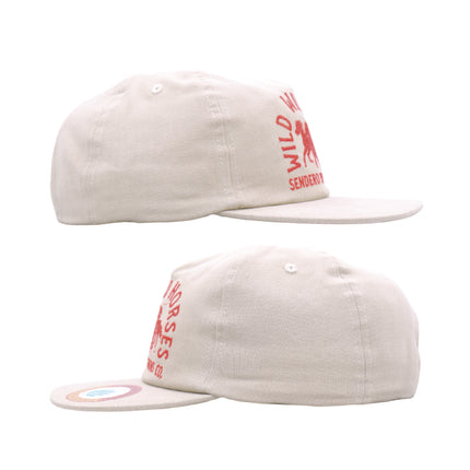 Sendero Provisions Co. Wild Wild Horses Adjustable Snapback Hat with Embroidered Design (Tan/Orange) - One Size