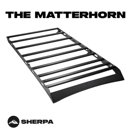 Sherpa - The Matterhorn Half Height/Single Row Light Aluminum Roof Rack with Crossbars Made for 1996-2002 Toyota 4Runner - Drill Free Rack for Tents; Kayaks; Bikes; Skis Made in the USA