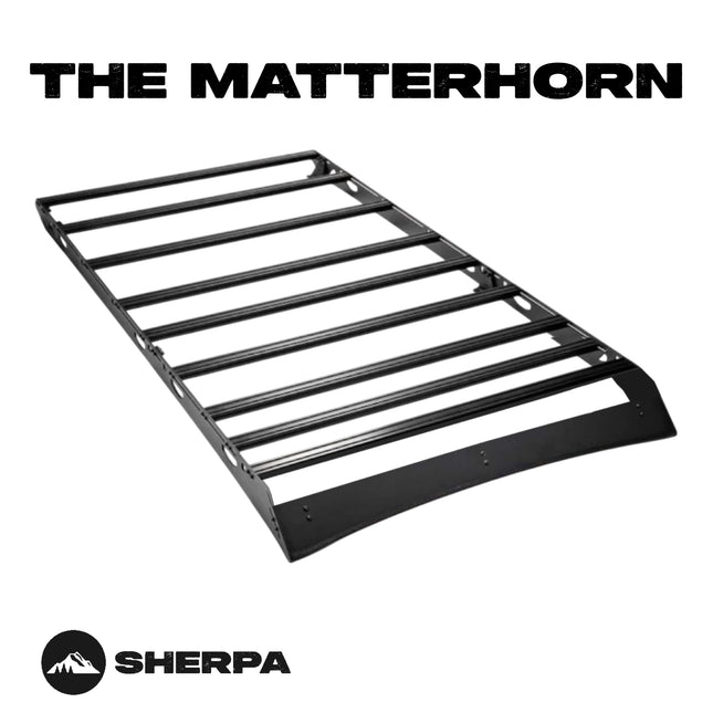 Sherpa - The Matterhorn Half Height/Single Row Light Aluminum Roof Rack with Crossbars Made for 1996-2002 Toyota 4Runner - Drill Free Rack for Tents; Kayaks; Bikes; Skis Made in the USA