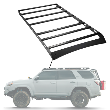 Sherpa - The Crestone Half Height/Single Row Light Aluminum Roof Rack with Crossbars Made for 2010-24 Toyota 4Runner 5th Generation - Drill Free Rack for Tents; Kayaks; Bikes; Skis Made in the USA