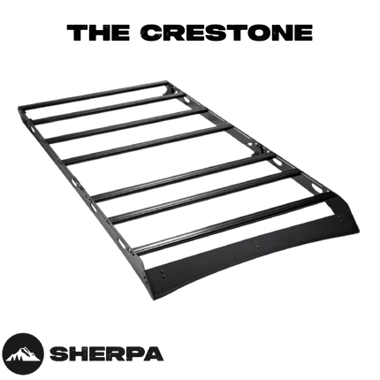 Sherpa - The Crestone Half Height/Single Row Light Aluminum Roof Rack with Crossbars Made for 2010-24 Toyota 4Runner 5th Generation - Drill Free Rack for Tents; Kayaks; Bikes; Skis Made in the USA