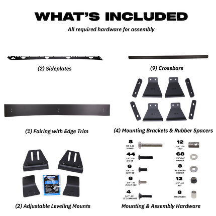 Sherpa - The Crestone Half Height/Single Row Light Aluminum Roof Rack with Crossbars Made for 2010-24 Toyota 4Runner 5th Generation - Drill Free Rack for Tents; Kayaks; Bikes; Skis Made in the USA