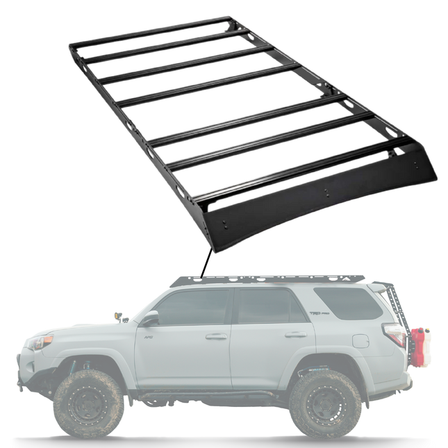 Sherpa -The Crestone  Full Height Aluminum Roof Rack with Crossbars Made for 2010-24 Toyota 4Runner 5th Generation - Drill Free Rack for Tents; Kayaks; Bikes; Skis Made in the USA