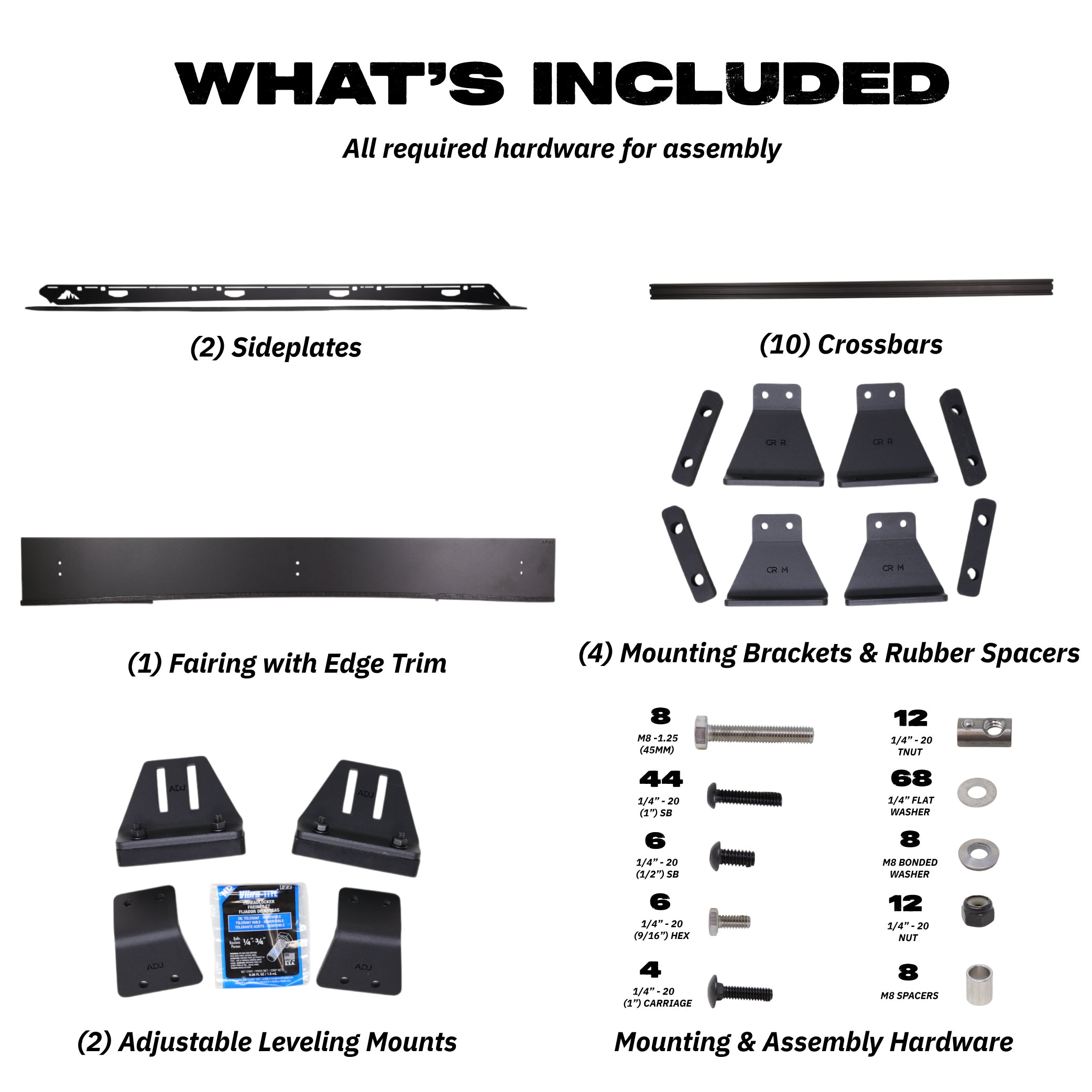 Sherpa -The Crestone  Full Height Aluminum Roof Rack with Crossbars Made for 2010-24 Toyota 4Runner 5th Generation - Drill Free Rack for Tents; Kayaks; Bikes; Skis Made in the USA