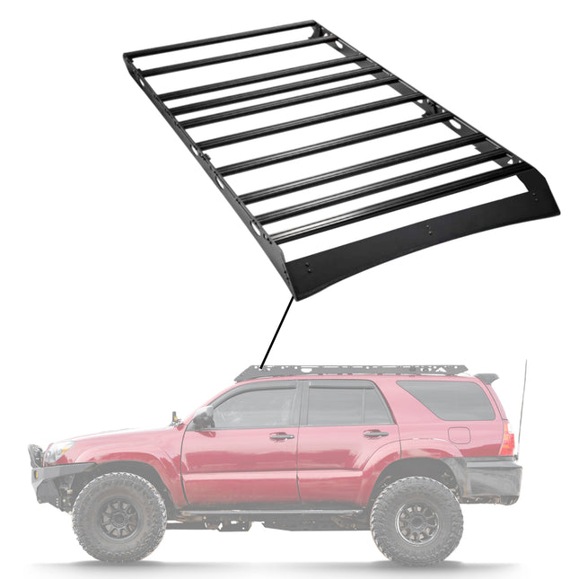 Sherpa - The Princeton Half Height/Single Row Light Aluminum Roof Rack with Crossbars Made for 2003-2009 Toyota 4Runner - Drill Free Rack for Tents; Kayaks; Bikes; Skis Made in the USA