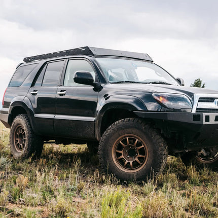 Sherpa - The Princeton Half Height/Single Row Light Aluminum Roof Rack with Crossbars Made for 2003-2009 Toyota 4Runner - Drill Free Rack for Tents; Kayaks; Bikes; Skis Made in the USA