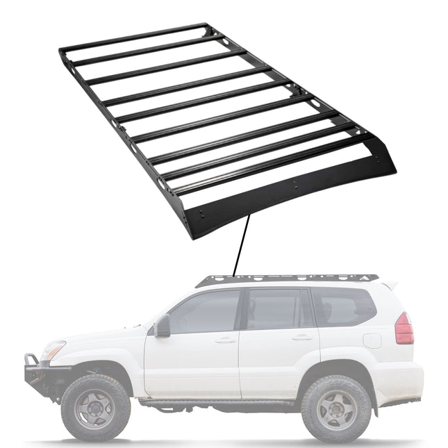 Sherpa - The Quandary Half Height/Single Row Light Aluminum Roof Rack with Crossbars Made for 2003-2009 Lexus GX470  - Drill Free Rack for Tents; Kayaks; Bikes; Skis Made in the USA