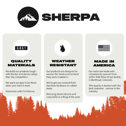 Sherpa - The Belford Full Height Aluminum Roof Rack with Crossbars Made for 2001-2007 Toyota Sequoia - Drill Free Rack for Tents; Kayaks; Bikes; Skis Made in the USA