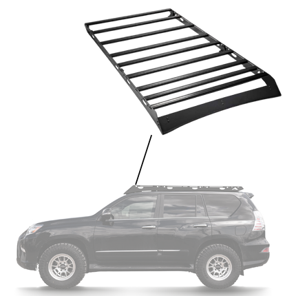 Sherpa - The Yale Half Height/Single Row Light Aluminum Roof Rack with Crossbars Made for 2010-2023 Lexus GX460  - Drill Free Rack for Tents; Kayaks; Bikes; Skis Made in the USA