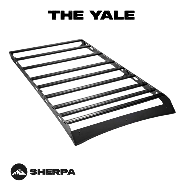 Sherpa - The Yale Half Height/Single Row Light Aluminum Roof Rack with Crossbars Made for 2010-2023 Lexus GX460  - Drill Free Rack for Tents; Kayaks; Bikes; Skis Made in the USA