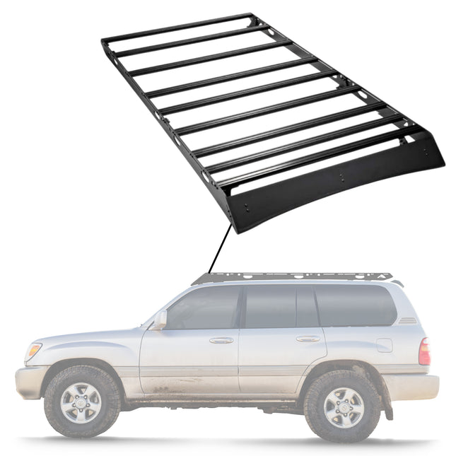 Sherpa -The Oxford Full Height Aluminum Roof Rack with Crossbars Made for 1998-2007 Toyota LC100 & Lexus LX470 - Drill Free Rack for Tents; Kayaks; Bikes; Skis Made in the USA