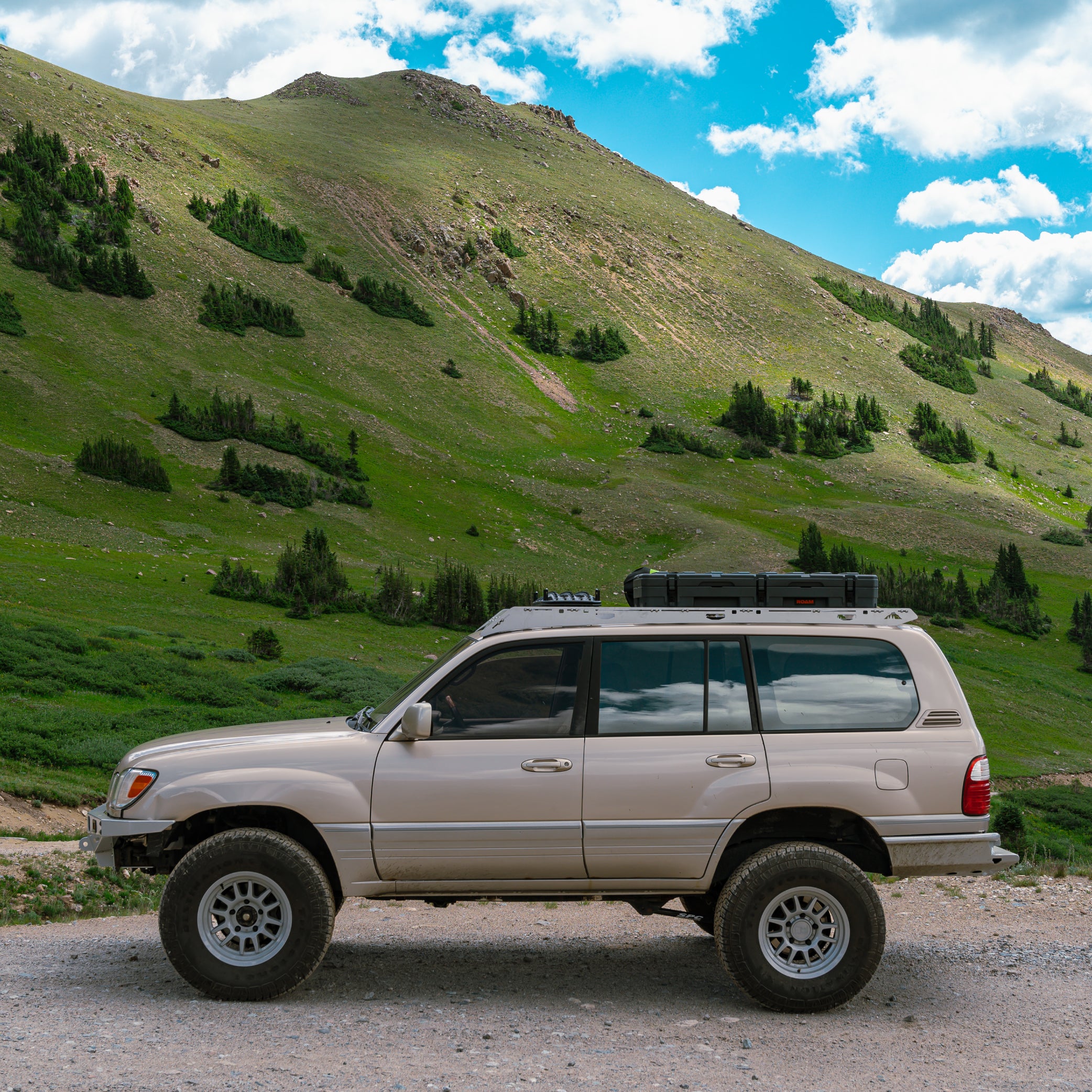 Sherpa -The Oxford Full Height Aluminum Roof Rack with Crossbars Made for 1998-2007 Toyota LC100 & Lexus LX470 - Drill Free Rack for Tents; Kayaks; Bikes; Skis Made in the USA