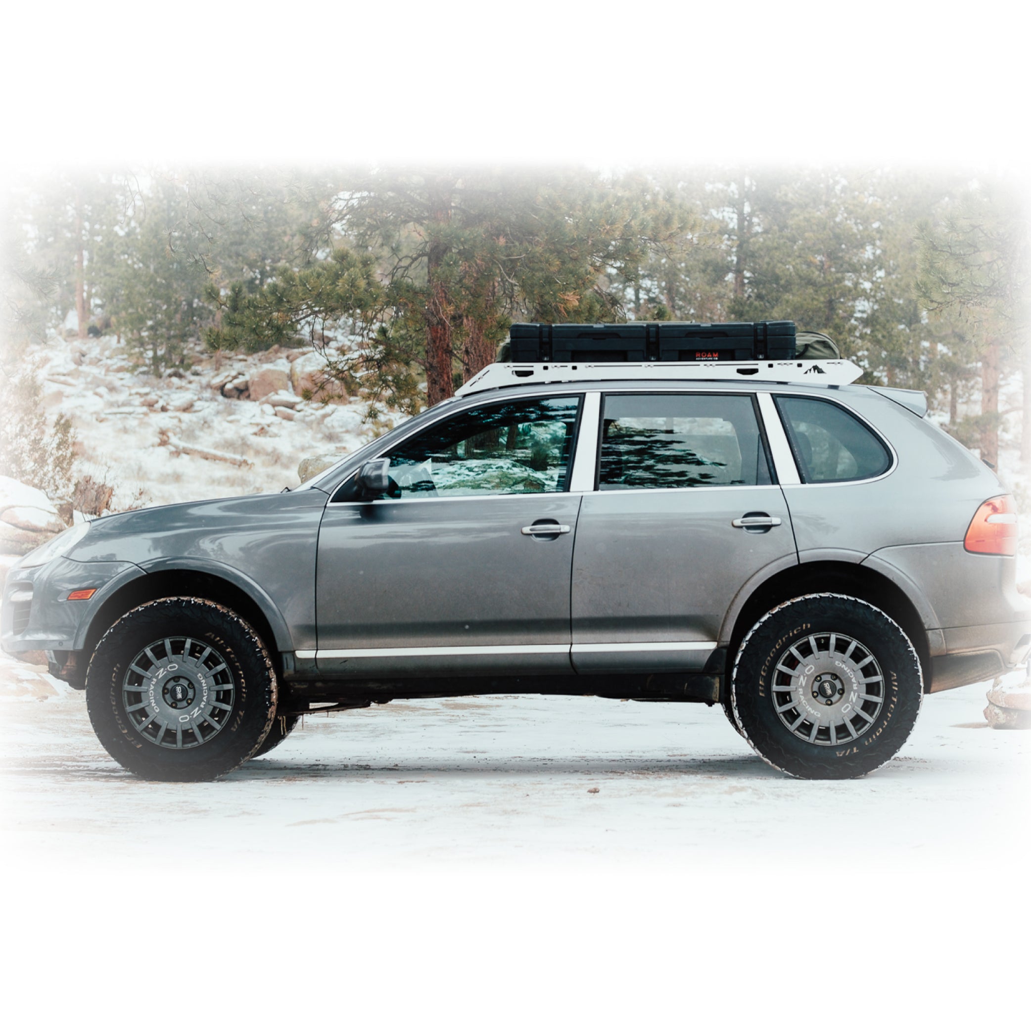 Sherpa -The Rammstein Full Height Aluminum Roof Rack with Crossbars Made for 2003-2010 Cayenne & Touareg - Drill Free Rack for Tents; Kayaks; Bikes; Skis Made in the USA