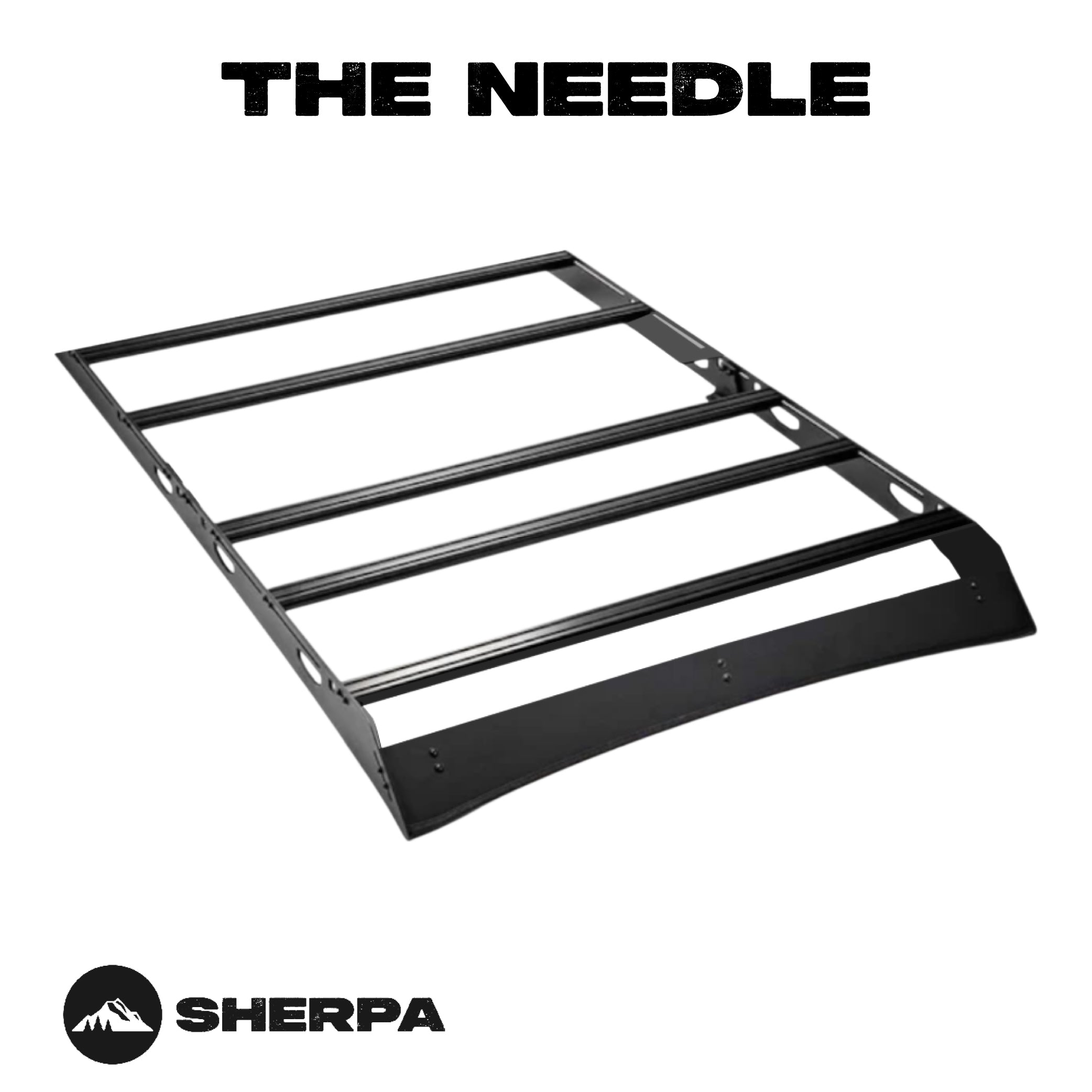 Sherpa - The Needle Half Height/Single Row Light Aluminum Roof Rack with Crossbars Made for 2010-2024 Toyota 4Runner - Drill Free Rack for Tents; Kayaks; Bikes; Skis Made in the USA