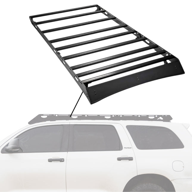 Sherpa - The Harvard Full Height Aluminum Roof Rack with Crossbars Made for 2008-2022 Toyota Sequoia - Drill Free Rack for Tents; Kayaks; Bikes; Skis Made in the USA
