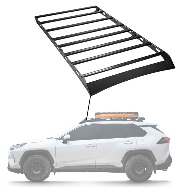 Sherpa -The Snowmass Full Height Aluminum Roof Rack with Crossbars Made for 2019-2025 Toyota RAV4 - Drill Free Rack for Tents; Kayaks; Bikes; Skis Made in the USA