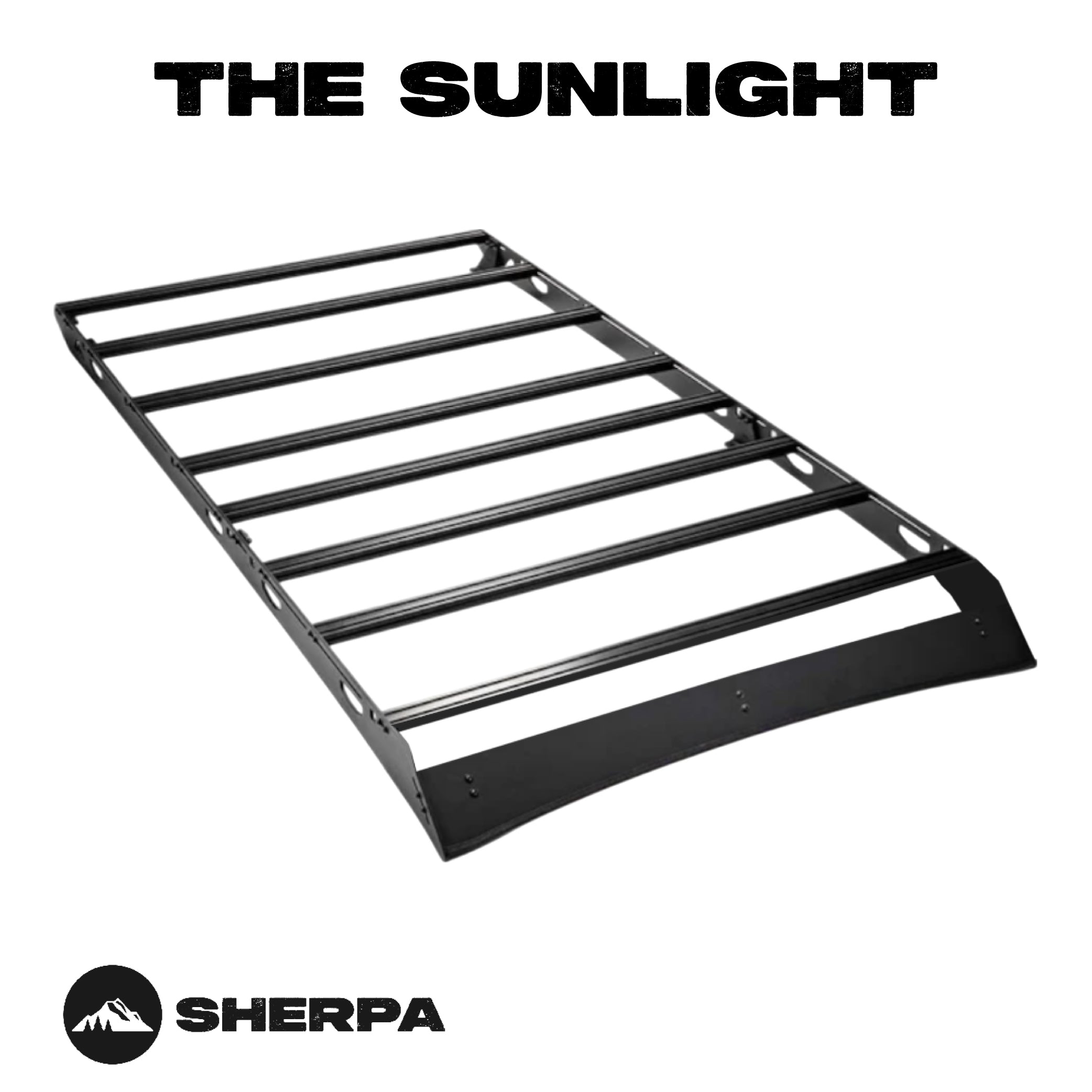Sherpa -The Sunlight Full Height Aluminum Roof Rack with Crossbars Made for 2020-2025 Jeep Gladiator JT - Drill Free Rack for Tents; Kayaks; Bikes; Skis Made in the USA
