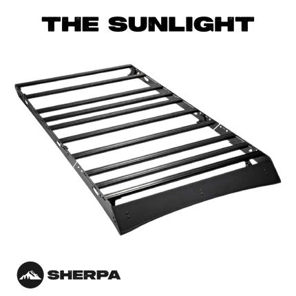 Sherpa -The Sunlight Full Height Aluminum Roof Rack with Crossbars Made for 2020-2025 Jeep Gladiator JT - Drill Free Rack for Tents; Kayaks; Bikes; Skis Made in the USA