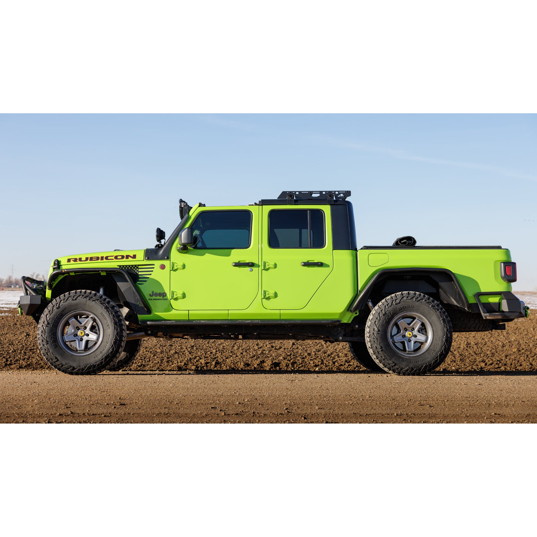 Sherpa -The Sunlight Full Height Aluminum Roof Rack with Crossbars Made for 2020-2025 Jeep Gladiator JT - Drill Free Rack for Tents; Kayaks; Bikes; Skis Made in the USA