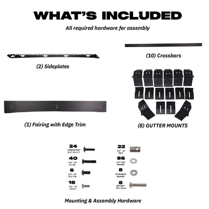 Sherpa -The Starlight Full Height Aluminum Roof Rack with Crossbars Made for 2018-2025 Jeep Wrangler JL - Drill Free Rack for Tents; Kayaks; Bikes; Skis Made in the USA