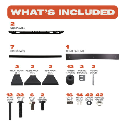 Sherpa 137844 The Thunder Full Height Roof Rack for Ford F250 / F350 / F450 Crew Cab - Full-Length Aluminum, 1/4" Side Panels, Drill-Free No Modification, Black Textured Powder Coat Finish