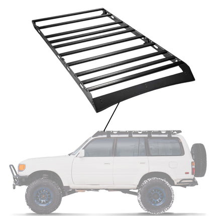 Sherpa - The La Sal Half Height/Single Row Light Aluminum Roof Rack with Crossbars Made for 1990-1997 Toyota 80 Series Land Cruiser - Drill Free Rack for Tents; Kayaks; Bikes; Skis Made in the USA