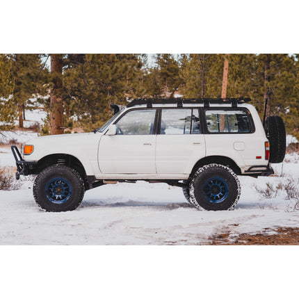 Sherpa - The La Sal Half Height/Single Row Light Aluminum Roof Rack with Crossbars Made for 1990-1997 Toyota 80 Series Land Cruiser - Drill Free Rack for Tents; Kayaks; Bikes; Skis Made in the USA