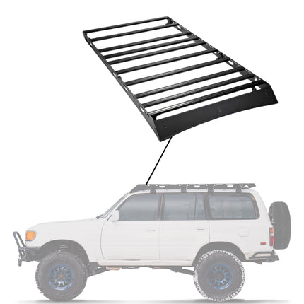 Sherpa -The La Sal Full Height Aluminum Roof Rack with Crossbars Made for 1990-1997 Toyota 80 Series Land Cruiser - Drill Free Rack for Tents; Kayaks; Bikes; Skis Made in the USA