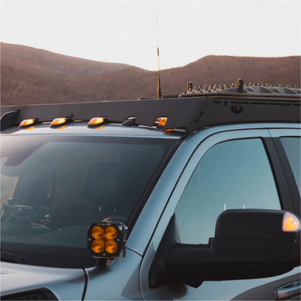 Sherpa 140744 Diablo Roof Rack for RAM 2500 / 3500 Crew Cab Trucks That Have Clearance Lights - Full-Length Aluminum, 1/4" Side Panels, Modification Required, Black Textured Powder Coated
