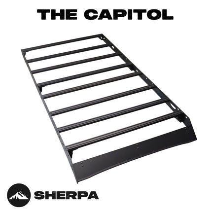 Sherpa 144744 The Capitol Half Height Roof Rack for Toyota 4Runner 6th Gen - Full-Length Aluminum, 1/4" Side Panels, Drill-Free No Modification, Black Textured Powder Coat Finish