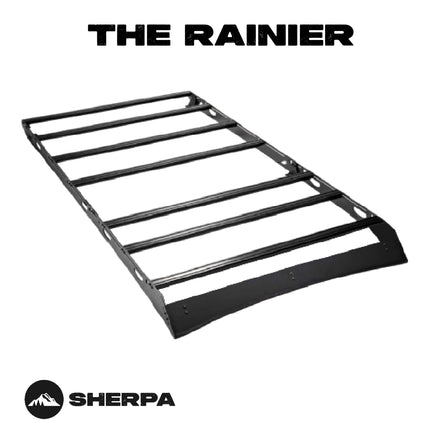 Sherpa - The Rainier Half Height/Single Row Light Aluminum Roof Rack with Crossbars Made for 2024-2025 Toyota Tacoma Double Cab - Drill Free Rack for Tents; Kayaks; Bikes; Skis Made in the USA