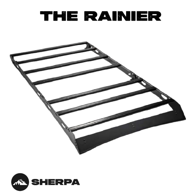 Sherpa - The Rainier Half Height/Single Row Light Aluminum Roof Rack with Crossbars Made for 2024-2025 Toyota Tacoma Double Cab - Drill Free Rack for Tents; Kayaks; Bikes; Skis Made in the USA