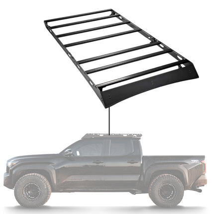 Sherpa -The Rainier Full Height Aluminum Roof Rack with Crossbars Made for 2024-2025 Toyota Tacoma Double Cab - Drill Free Rack for Tents; Kayaks; Bikes; Skis Made in the USA