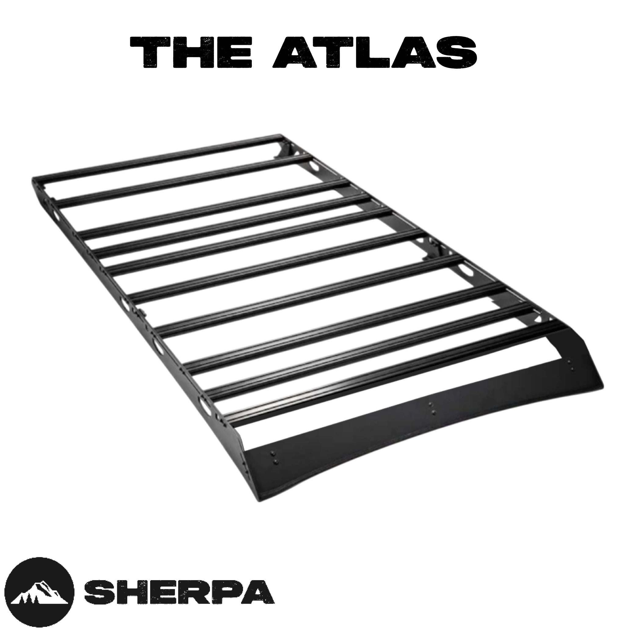 Sherpa - The Atlas Full Height Aluminum Roof Rack with Crossbars Made for 2024-25 Toyota Land Cruiser / Lexus GX550 - Drill Free Rack for Tents; Kayaks; Bikes; Skis Made in the USA