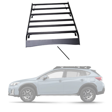 Sherpa 150744 The Cascade Half Height Roof Rack for 2018-2023 Subaru Crosstrek - Full-Length Aluminum, 1/4" Side Panels, Drill-Free No Modification, Black Textured Powder Coat Finish