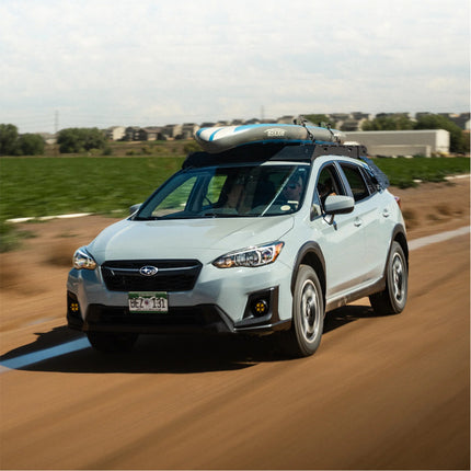 Sherpa 150744 The Cascade Half Height Roof Rack for 2018-2023 Subaru Crosstrek - Full-Length Aluminum, 1/4" Side Panels, Drill-Free No Modification, Black Textured Powder Coat Finish