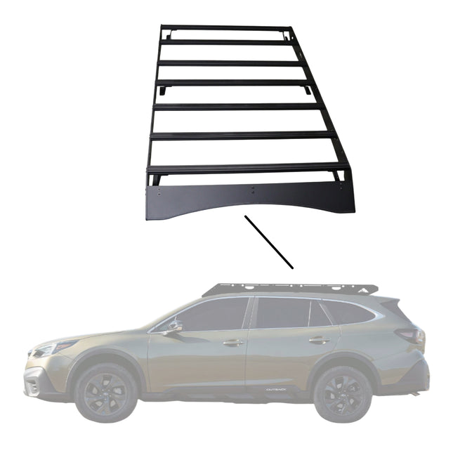 Sherpa 155744 The Olympus Half Height Roof Rack for Subaru Outback - Full-Length Aluminum, 1/4" Side Panels, Drill-Free No Modification, Black Textured Powder Coat Finish