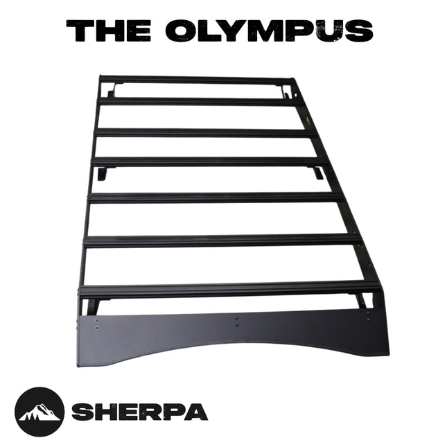 Sherpa 155744 The Olympus Half Height Roof Rack for Subaru Outback - Full-Length Aluminum, 1/4" Side Panels, Drill-Free No Modification, Black Textured Powder Coat Finish