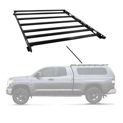 Sherpa 162344 Crows Nest Universal Truck Topper Rack for 5.5ft Bed with 48" Crossbar -  1/4" Aircraft-Grade Aluminum, Drill-Free, Adjustable Feet for Topper Fit