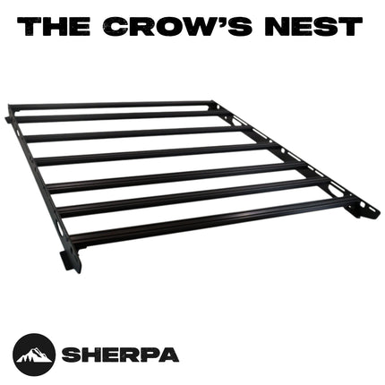 Sherpa 162344 Crows Nest Universal Truck Topper Rack for 5.5ft Bed with 48" Crossbar -  1/4" Aircraft-Grade Aluminum, Drill-Free, Adjustable Feet for Topper Fit