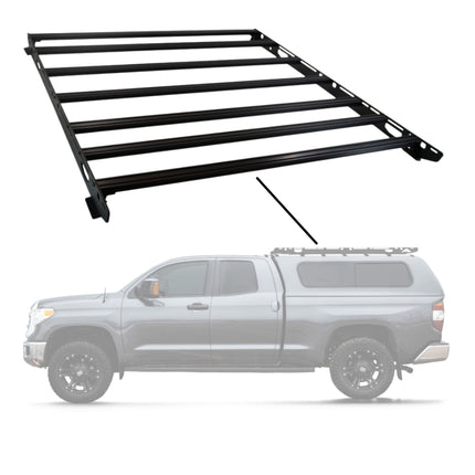Sherpa 162444 Crows Nest Universal Truck Topper Rack for 5.5ft Bed with 53" Crossbar -  1/4" Aircraft-Grade Aluminum, Drill-Free, Adjustable Feet for Topper Fit