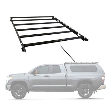 Sherpa 163144 Crows Nest Universal Truck Topper Rack for 6ft Bed with 43" Crossbar -  1/4" Aircraft-Grade Aluminum, Drill-Free, Adjustable Feet for Topper Fit