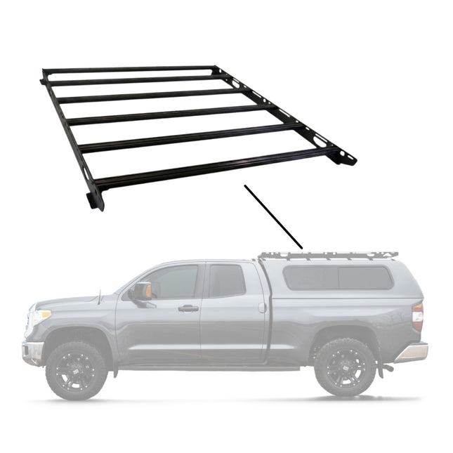 Sherpa 163144 Crows Nest Universal Truck Topper Rack for 6ft Bed with 43" Crossbar -  1/4" Aircraft-Grade Aluminum, Drill-Free, Adjustable Feet for Topper Fit