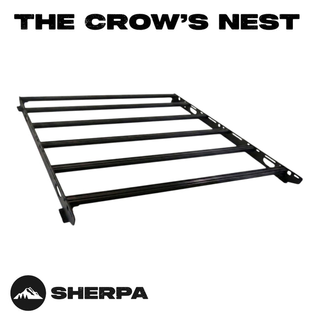 Sherpa 163144 Crows Nest Universal Truck Topper Rack for 6ft Bed with 43" Crossbar -  1/4" Aircraft-Grade Aluminum, Drill-Free, Adjustable Feet for Topper Fit