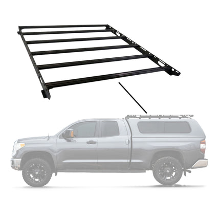 Sherpa 163244 Crows Nest Universal Truck Topper Rack for 6ft Bed with 47" Crossbar -  1/4" Aircraft-Grade Aluminum, Drill-Free, Adjustable Feet for Topper Fit